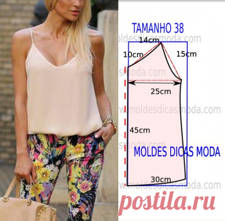 MOLDE DE BLUSA FÁCIL -78 | Moldes Dicas Moda