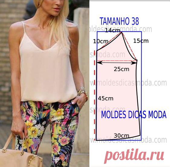 MOLDE DE BLUSA FÁCIL -78 | Moldes Dicas Moda