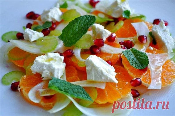 Салат из мандаринов и крабовых палочек | Рецепты вкусных салатов