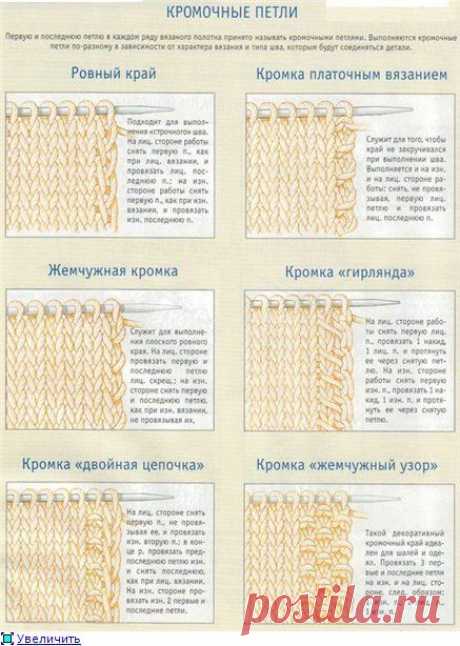 Вязание-спицы &gt;Для тех, кто до сих пор "воюет" с кромочными петлями
