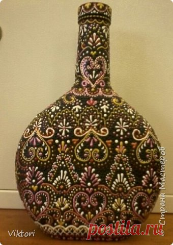Ещё бутылка расписная. | Страна Мастеров