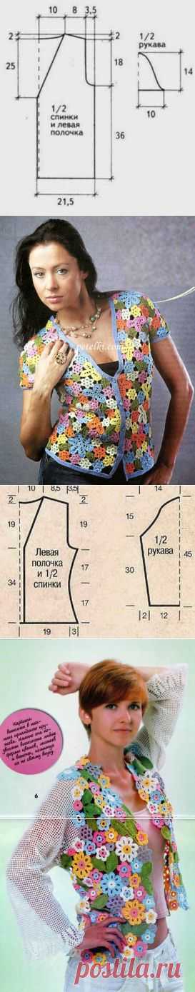 Irish crochet &: ЖАКЕТЫ ЦВЕТОЧНЫЕ. Ирландское кружево.