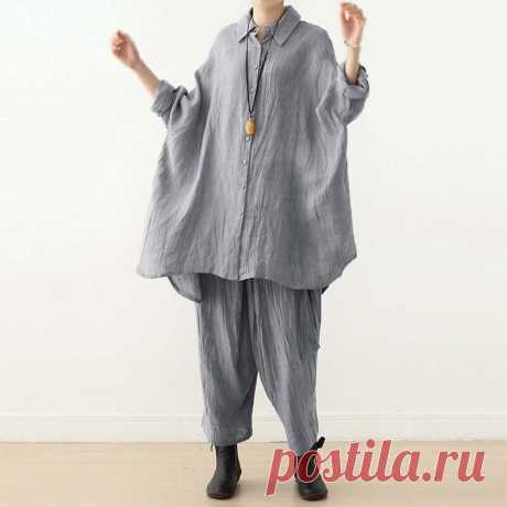 Oversized Linen Women's Shirt with Pocket Collection Elevate your style with our Women's Oversized Linen Shirts featuring a functional pocket and timeless design - perfect for any occasion!