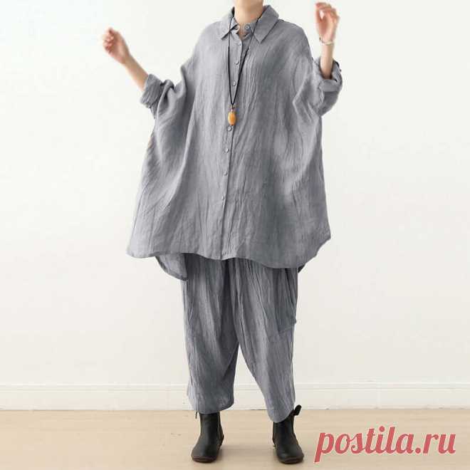 Oversized Linen Women's Shirt with Pocket Collection Elevate your style with our Women's Oversized Linen Shirts featuring a functional pocket and timeless design - perfect for any occasion!
