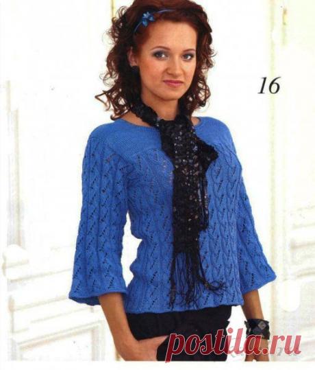 Голубая кофточка » Сайт "Ручками" - делаем вещи своими руками