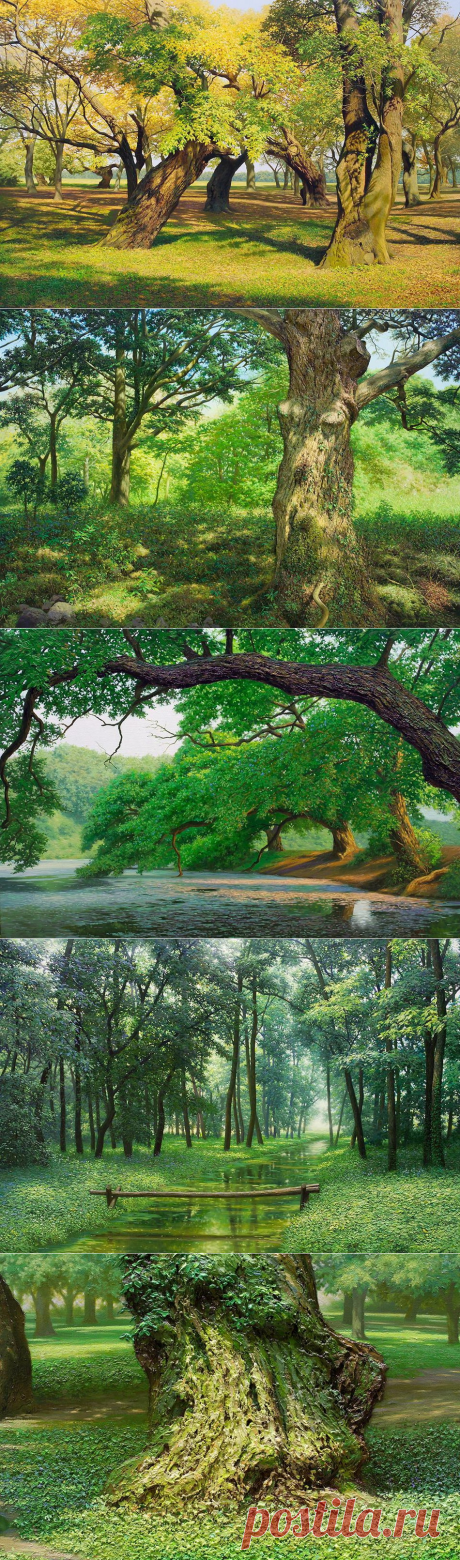 Голубизна, и ширь, и высь... Художник An Jung-Hwan