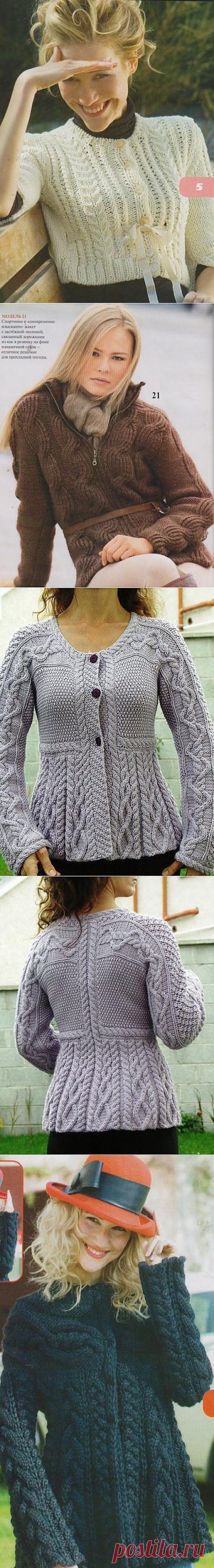 Вязание . Жакеты. Подборка..