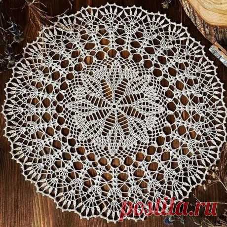 Ажурная салфетка крючком