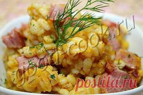 Хорошая кухня - перловая каша с копчёными рёбрами (в горшочке). Кулинарная книга рецептов. Салаты, выпечка.