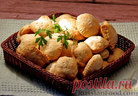 Рецепт: Закусочные пирожки из рубленого теста, с курицей на RussianFood.com