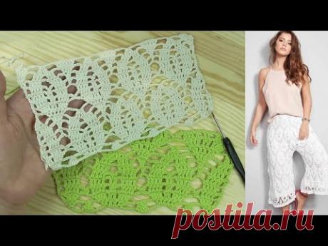 Узор крючком. Чудесный узор для шорт бермуды