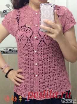 Очаровательная кофточка крючком