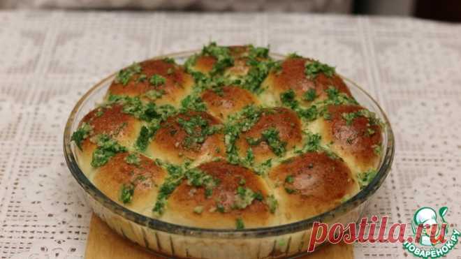 Пампушки с чесноком и зеленью Кулинарный рецепт
