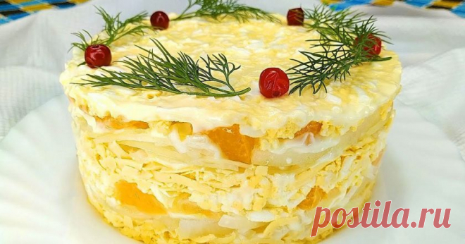 Нежный салат с мандаринами: новое слово в новогоднем меню