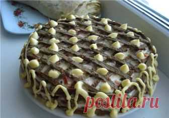 Печеночный торт из свиной печени