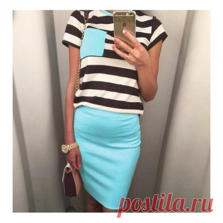 Костюм Яркий карман.с м Л футболка вискоза юбка микро масло