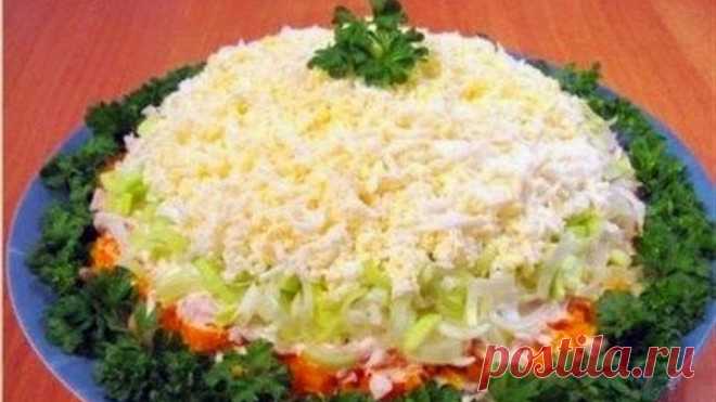 Cалат из куриных сердечек 