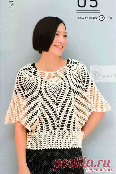 . Белая ажурная блуза. - Все в ажуре... (вязание крючком) - Страна Мам