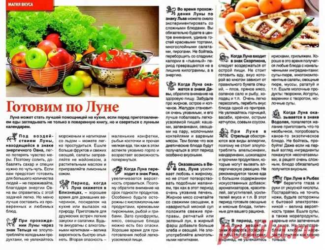 Готовим по Луне