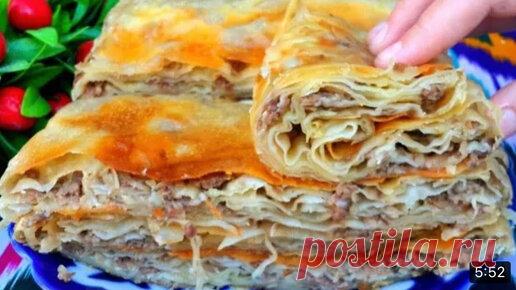 Асия Кухня | Свекровь научила, теперь кто пробуют просят рецепт! Съедаются в один миг! Узбекская мясная лепешка!