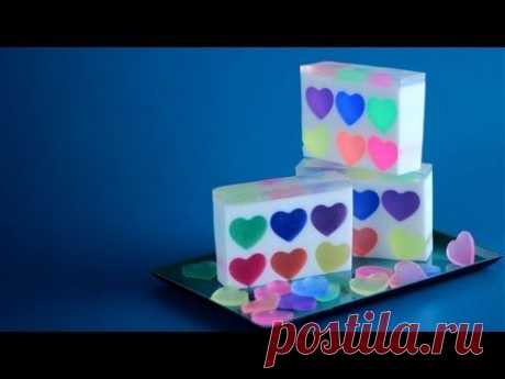 How to Make Rainbow Heart Soap