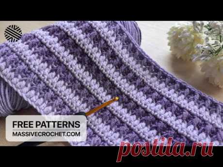 This EASY Crochet Pattern for Beginners is ABSOLUTELY GORGEOUS! 😍 UNIQUE Crochet Stitch for Blanket