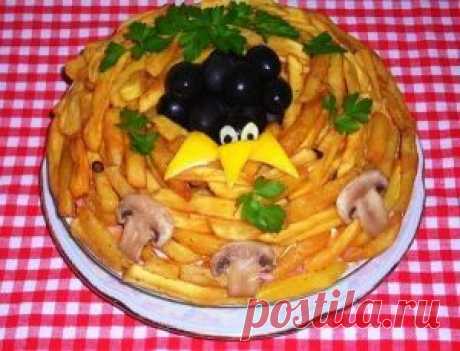 Салат Птичье гнездо