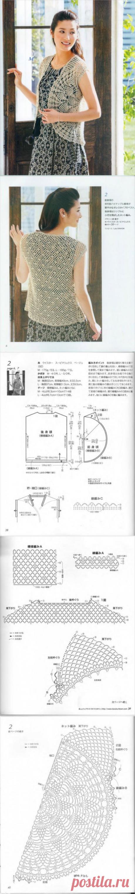 Жилет-болеро крючком | Вязание крючком и спицами