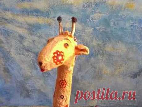 Жирафик из папье-маше своими руками - Ярмарка Мастеров - ручная работа, handmade