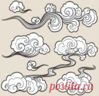 Гравировка. Тибетские облака.