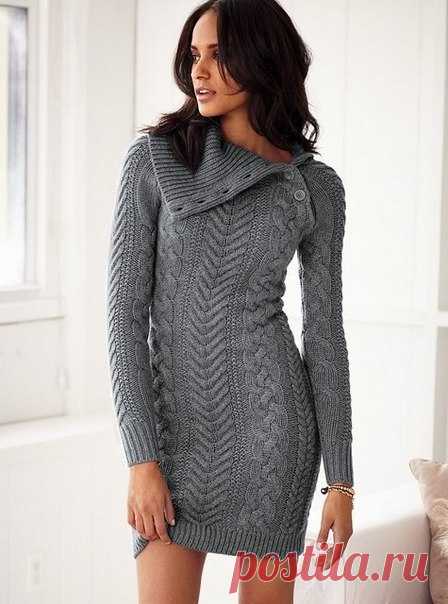 платье и свитер с аранами + подборка схем к ним