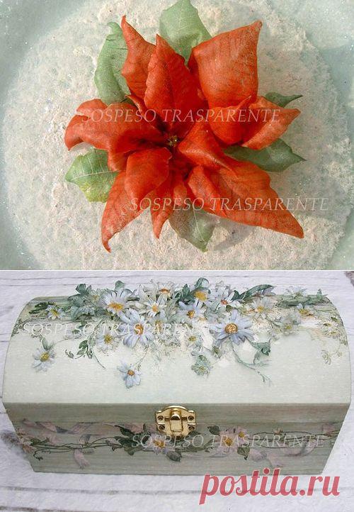 Объемный декупаж Sospeso Trasparente Моники Аллегро