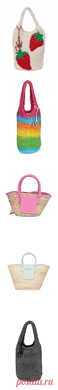 Shop JW Anderson Strawberry Knitted Shopper Tote | Saks Fifth Avenue