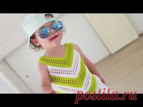 Little Girl Summer Top. Easy crochet tutorial - YouTube