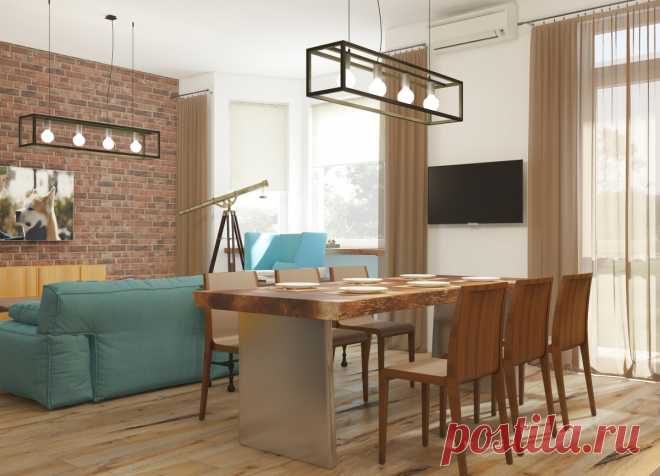 Интерьер в стиле лофт: квартира для адвоката и его семьи - Roomble.com