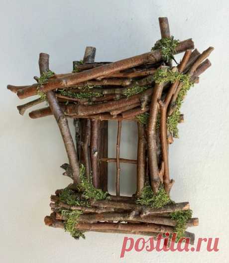 Fairy Window with Basket of Flowers and Light. Handcrafted, each one of a kind. Garden Fairy Window Handcrafted by Olive ~ always one of a kind Measurement 5 inches x 5 inches Fairy Window includes…