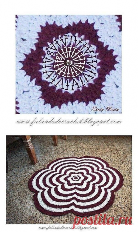 Напольный коврик цветок