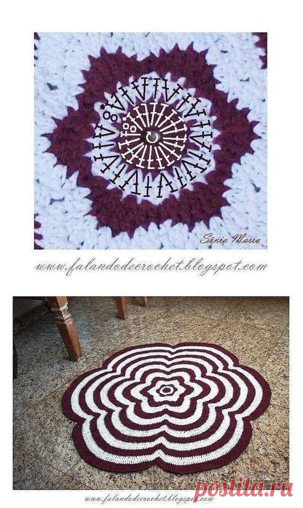 Напольный коврик цветок