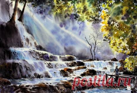 Акварели. Тайский художник Танакорн Чаиджинда (Thanakorn Chaijinda)