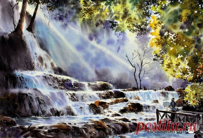 Акварели. Тайский художник Танакорн Чаиджинда (Thanakorn Chaijinda)