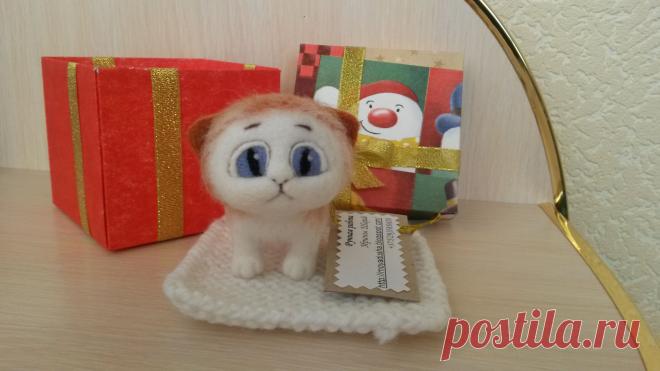 Грустный котенок / Валяние / Валяние. Работы пользователей.