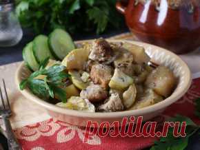 Кабачки с мясом и картошкой в горшочках — рецепт с фото пошагово