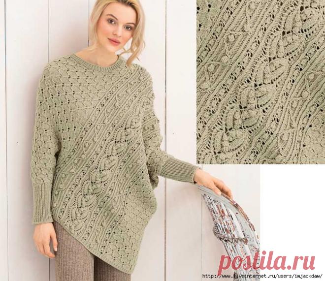 Пуловер-пончо.