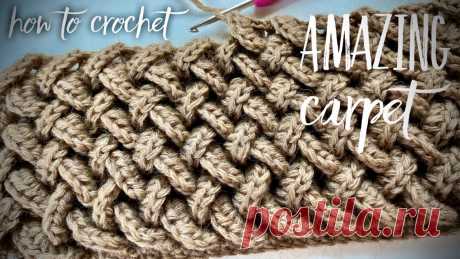 ВЯЖЕМ ИЗ ОСТАТКОВ ПРЯЖИ… 💥💥💥 3D КОВЕР КОСАМИ КРЮЧКОМ! How to crochet a carpet! Вяжем классные ковры и пледы красивейшим узором крючком!💥💥💥❗️ВНИМАНИЕ❗️:  УЖЕ СТАРТОВАЛИ НОВЫЕ ШИКАРНЫЕ  АКЦИИ И СКИДКИ в NATALY MASTERS STORE!!! 💜💜💜В ...