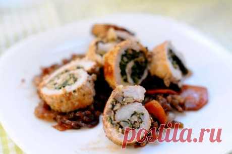 Вкусно и красиво… Мясные рулетики со шпинатом — Вкусные рецепты