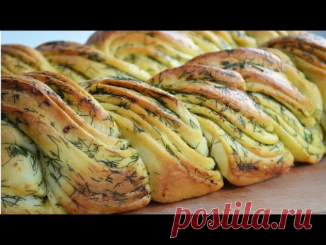 Чесночный хлеб. Интересная и необычная формовка.