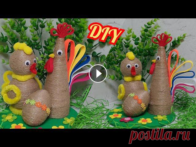 ПАСХАЛЬНЫЕ ПОДЕЛКИ из ДЖУТА своими руками. ПАСХАЛЬНАЯ КОМПОЗИЦИЯ. DIY Easter crafts. Jute crafts. В этом видео показано, как сделать поделку на Пасху. Будем делать пасхальную композицию с курочками из джута. Такая оригинальная поделка украсит дом к...