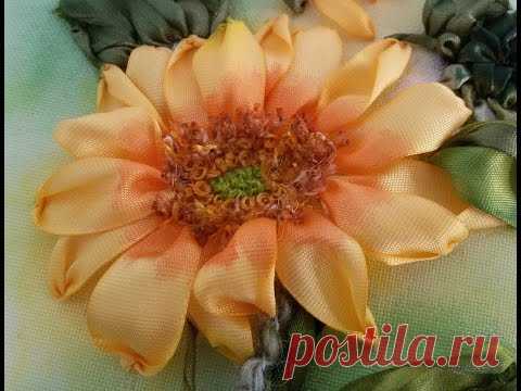 Мастер класс по вышивке подсолнуха ч.1