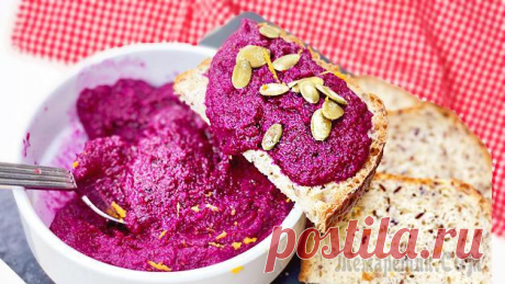 Полезная закуска за копейки - Паштет из свеклы - Это что-то невероятно вкусное! Вкусная намазка на хлеб - паштет из печеной свеклы. Очень вкусно и полезно! Постное, веганское блюдо, правильное питание. У вас всегда есть необходимые продукты для приготовления в холодильнике. Рецеп...