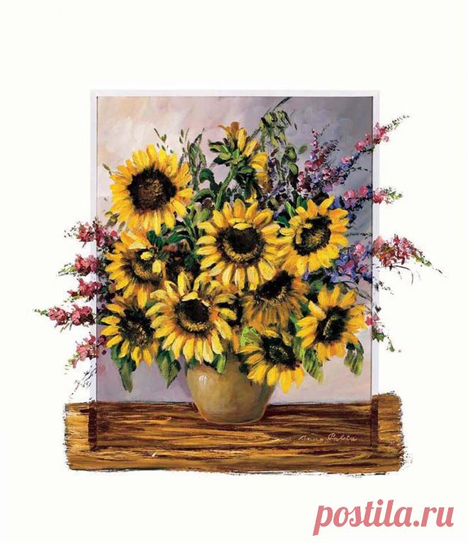 Букет из полевых цветов. Художница Anna Paleta..